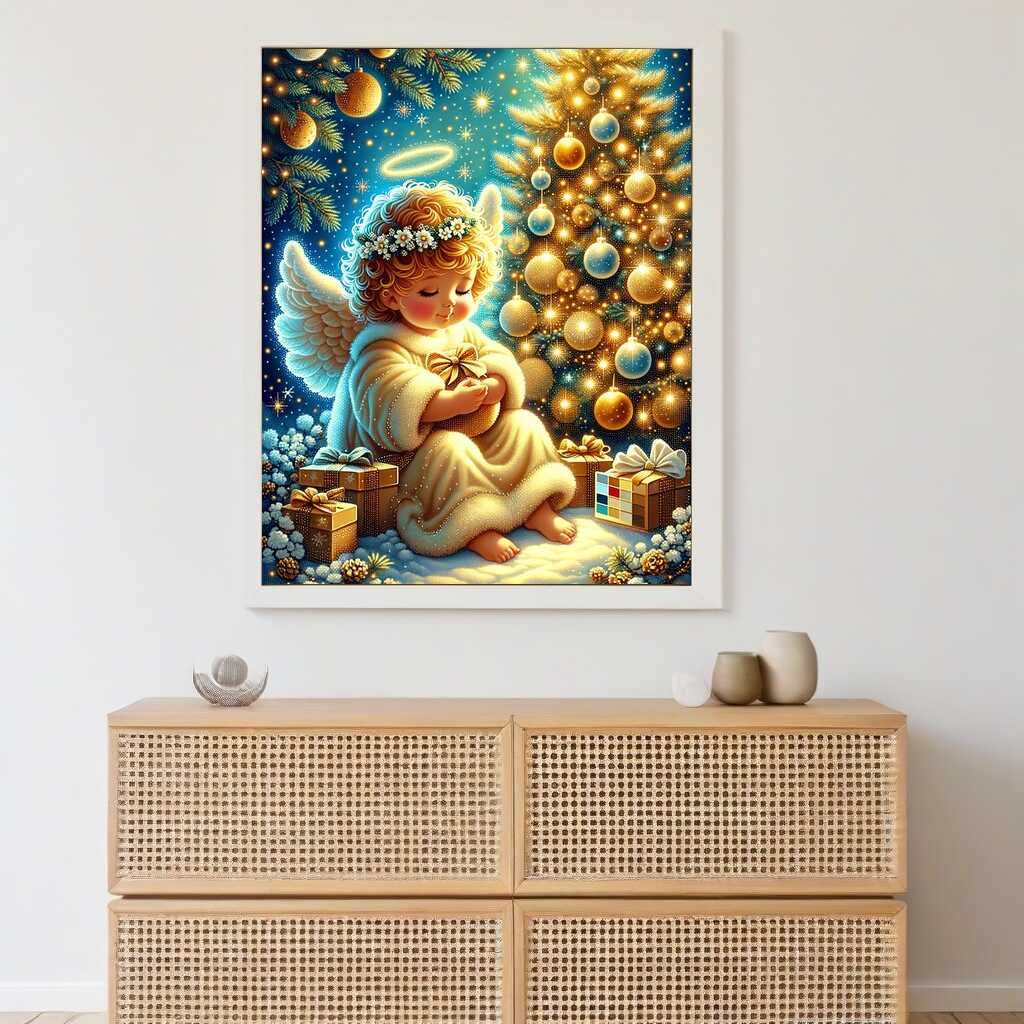 Christmas tree, angel - Paint by Numbers