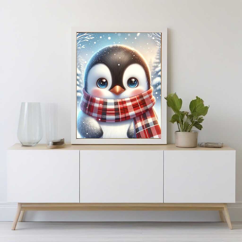 Paint by Numbers - Penguin with Scarf