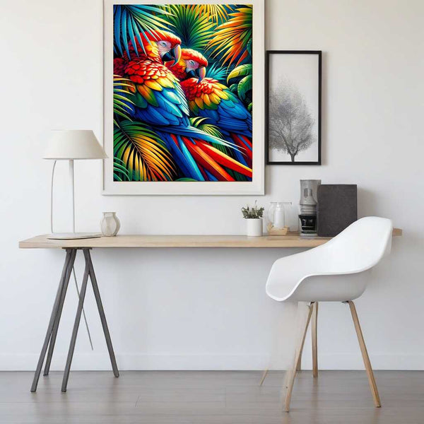 Paint by Numbers - Parrots Under Palm