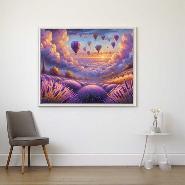 Paint by Numbers - Lavender field, hot air balloon