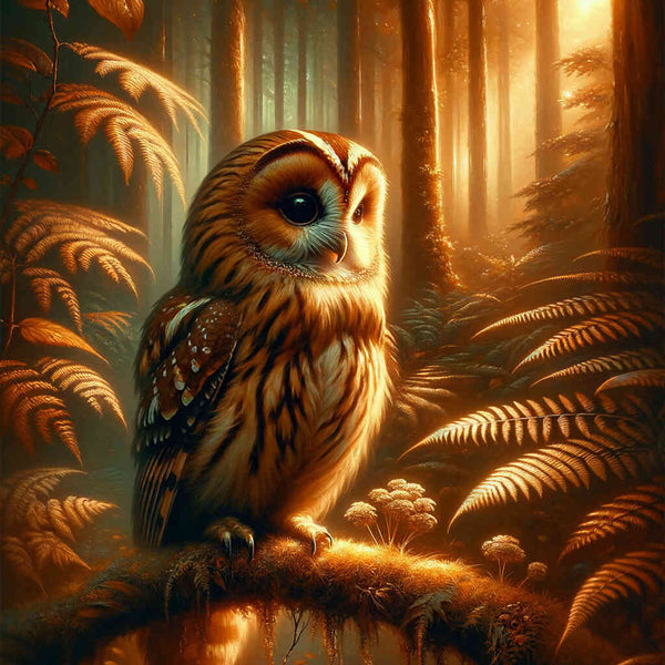 Paint by Numbers - Owl surrounded by wood