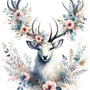 Diamond Painting - Deer on white background