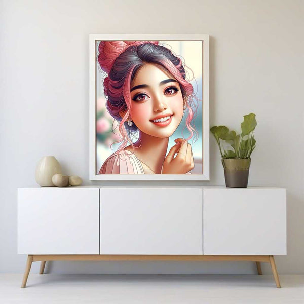 Paint by Numbers - Girl with updo hairdo