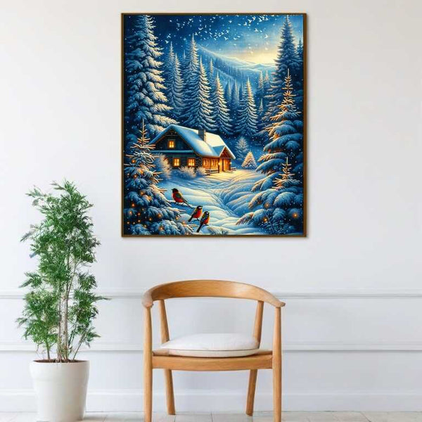 Paint by Numbers - House in Snowy Firs