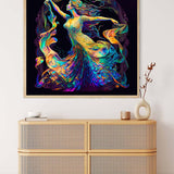 Diamond Painting - Abstrakte Frau mit schwarzem Hintergrund - gedruckt in Ultra-HD - Menschen, Neu eingetroffen, Quadratisch