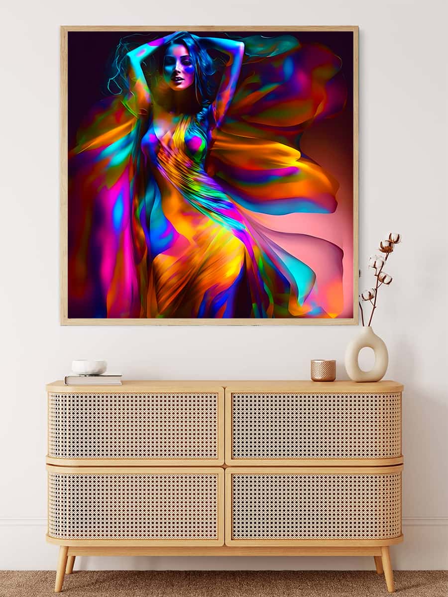 AB Diamond Painting - Frau im Seidenkleid - gedruckt in Ultra-HD - AB Diamond, Menschen, Neu eingetroffen, Quadratisch