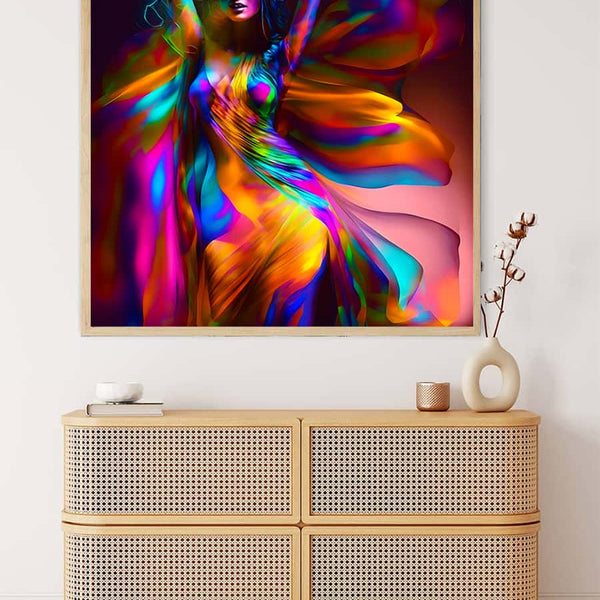 AB Diamond Painting - Frau im Seidenkleid - gedruckt in Ultra-HD - AB Diamond, Menschen, Neu eingetroffen, Quadratisch