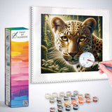 Diamond Painting Leopard Portrait with Paint by Numbers Kit