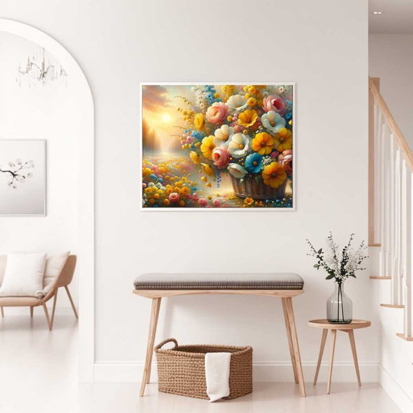 Garden flower basket - Paint by Numbers
