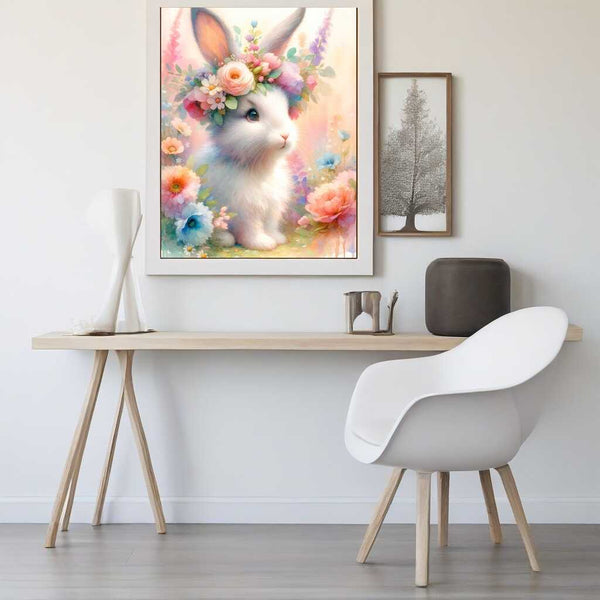 Paint by Numbers - Bunny Flower Wreath