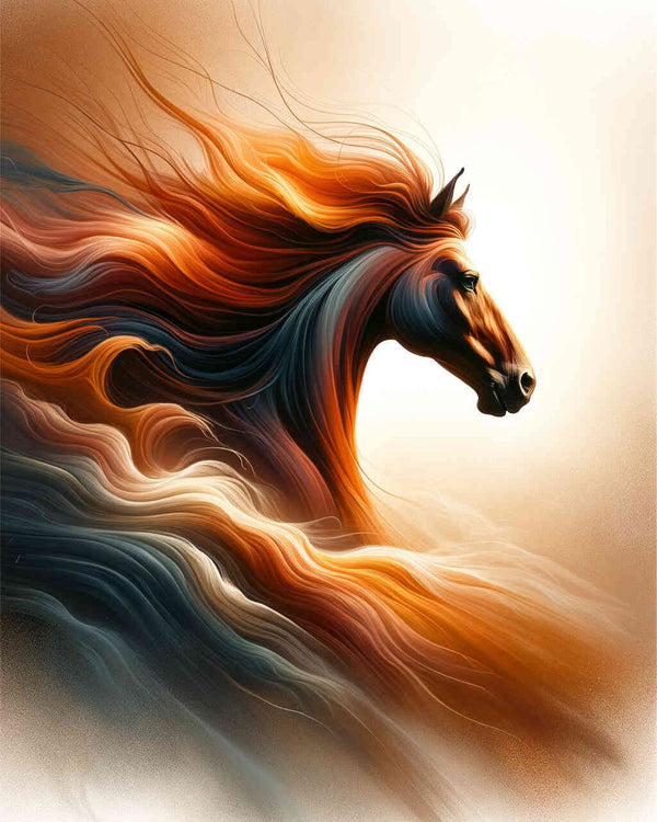 Paint by Numbers - Horse with Waving Mag