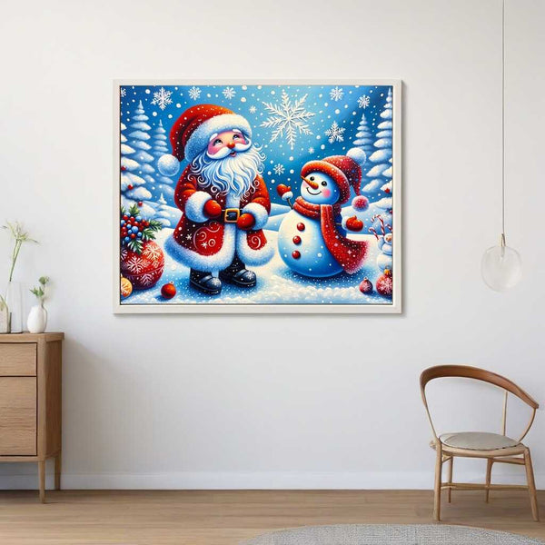 Paint by Numbers - Snowman and Santa Claus