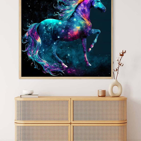 AB Diamond Painting - Stolzes buntes Einhorn - gedruckt in Ultra-HD - AB Diamond, Einhorn, Fantasy, Neu eingetroffen, Quadratisch
