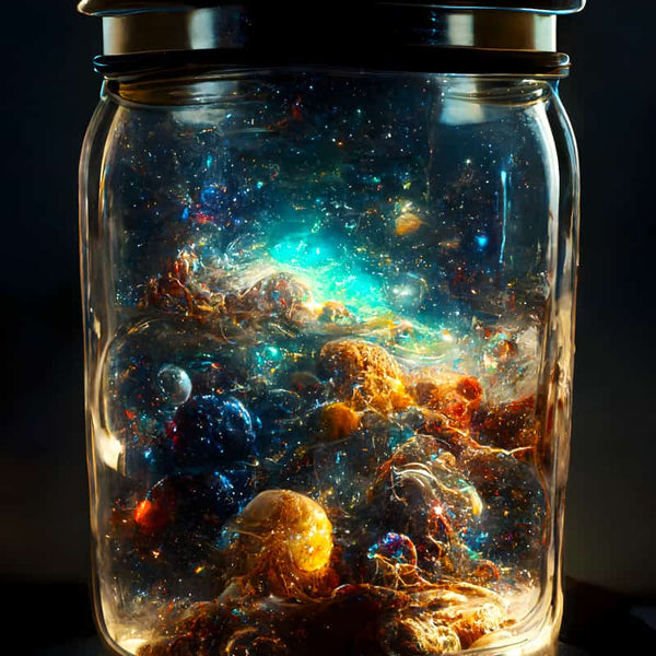 Malen nach Zahlen - Weltall im Glas - hochwertige Leinwand - 170523, Neu eingetroffen, Universum, Vertikal, Weltall