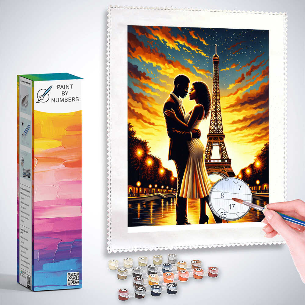 Couple in Paris - Paint by Numbers