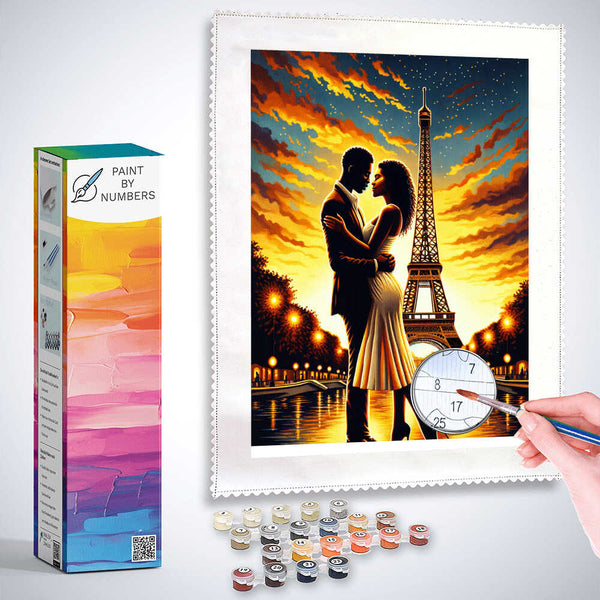 Couple in Paris - Paint by Numbers