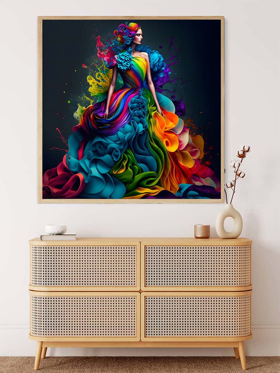 AB Diamond Painting - Farbverlauf Kleid - gedruckt in Ultra-HD - AB Diamond, Menschen, Neu eingetroffen, Quadratisch