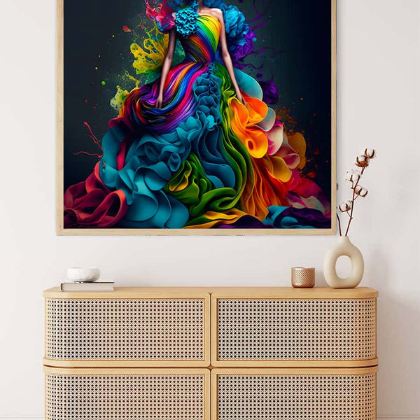 AB Diamond Painting - Farbverlauf Kleid - gedruckt in Ultra-HD - AB Diamond, Menschen, Neu eingetroffen, Quadratisch
