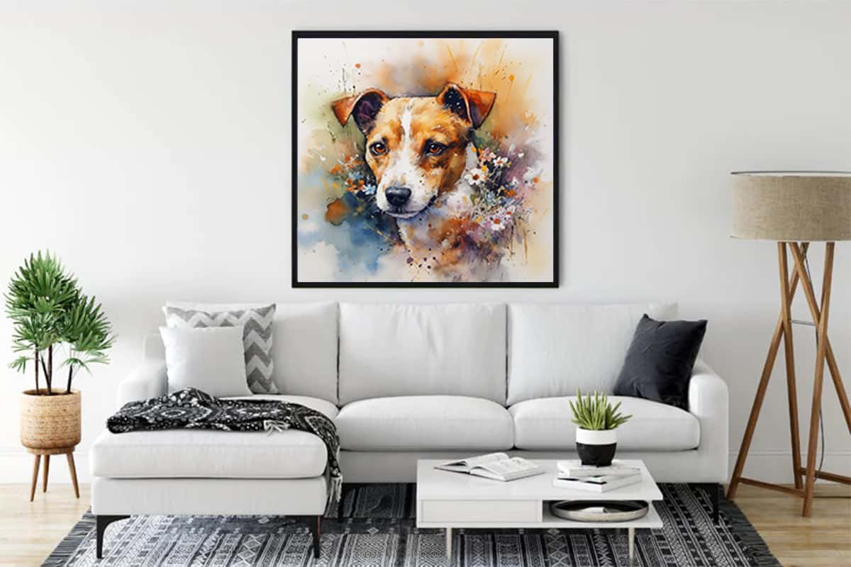 Malen nach Zahlen - Treuer Freund - hochwertige Leinwand - 170523, Aquarell, Hund, Neu eingetroffen, Quadratisch, Tiere