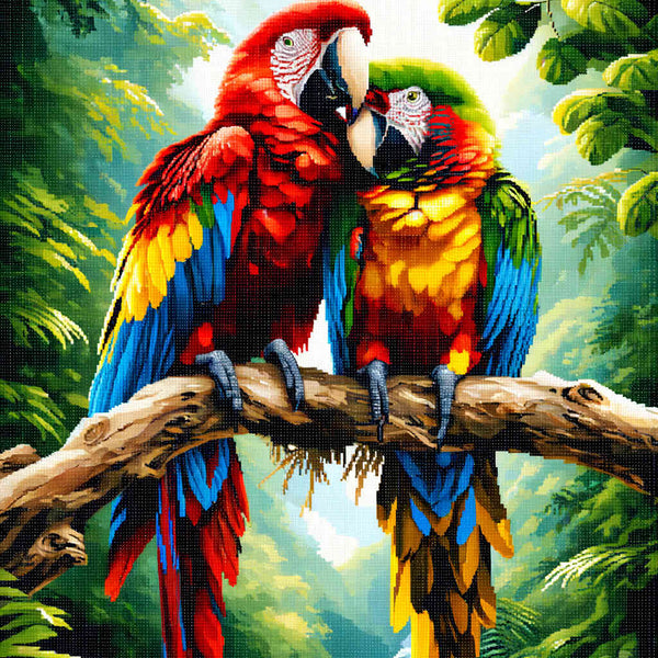 Paint by Numbers - Parrots Parche