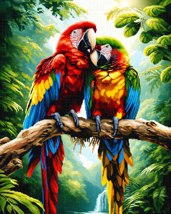 Paint by Numbers - Parrots Parche
