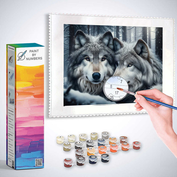 Paint by Numbers - Wolf friendship