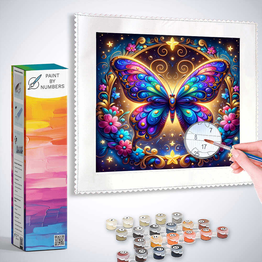 Paint by Numbers - Butterfly Cartoon