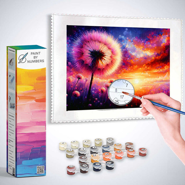 Paint by Numbers - Dandelion in the sunset