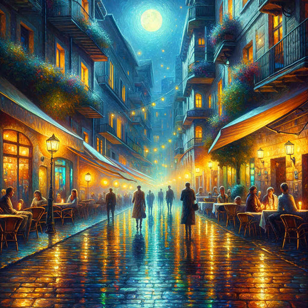 City by night, street - Paint by Numbers