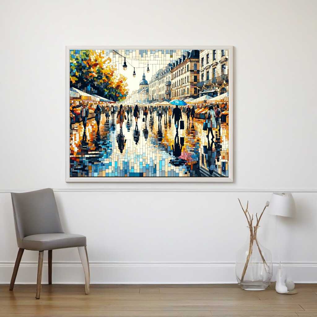 City, shopping mall - Paint by Numbers