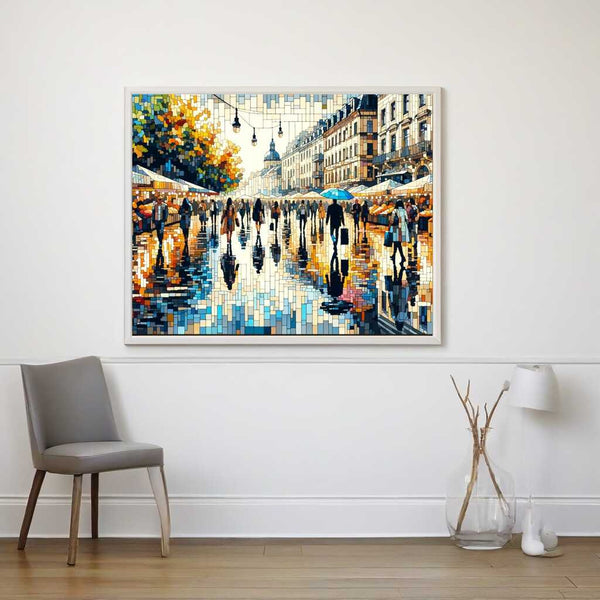 City, shopping mall - Paint by Numbers