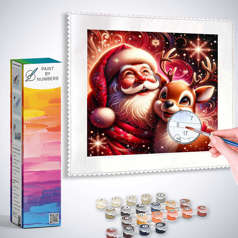 Santa Claus & Rudi - Paint by Numbers