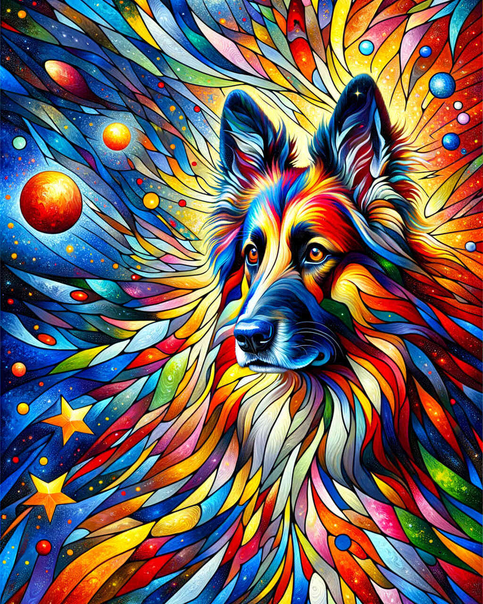 Paint by Numbers - Abstract Sheepdog