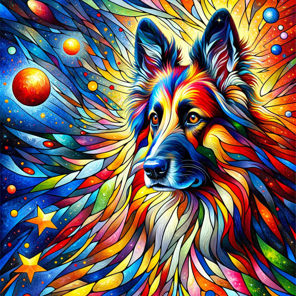 Paint by Numbers - Abstract Sheepdog