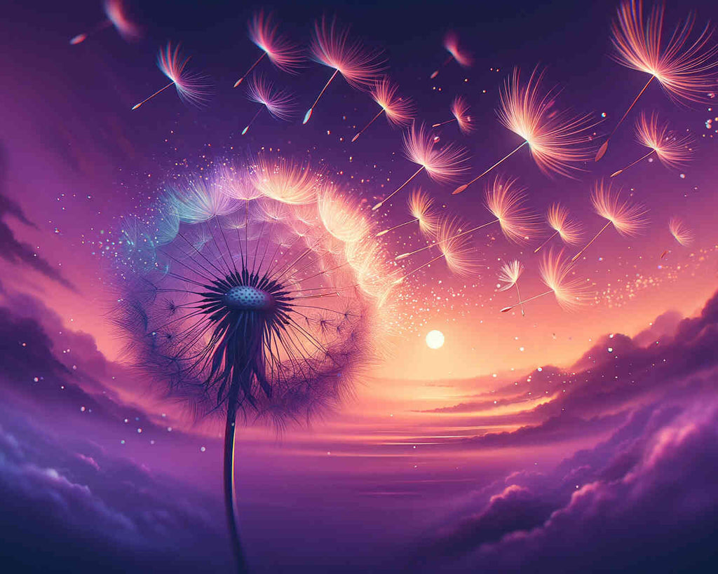 Paint by Numbers - Dandelion Purple Sky