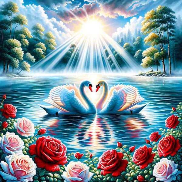 Paint by Numbers - Swan Love
