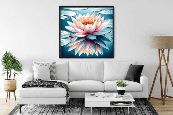 Paint by Numbers - Water lily, mirror image