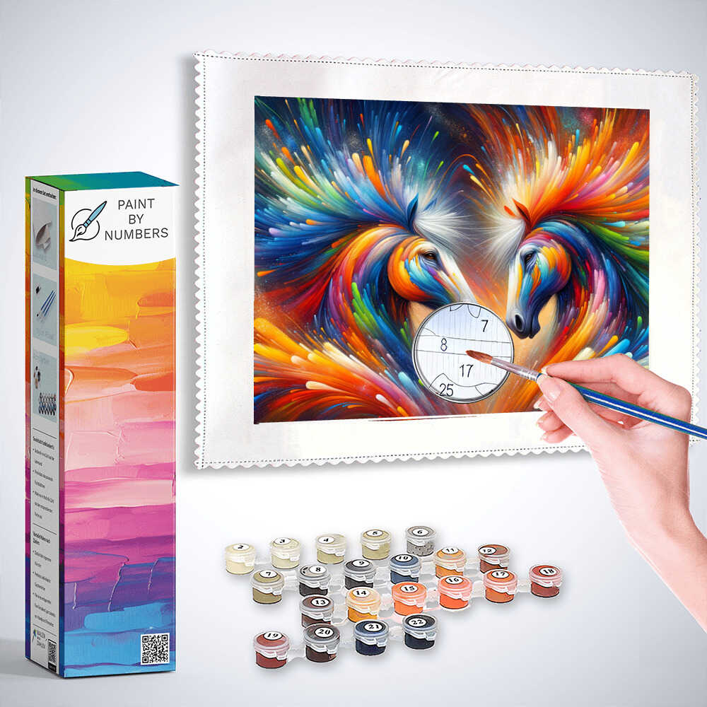Paint by Numbers - Colorful horses