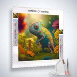 AB Diamond Painting - Chameleon in the Enchanted Forest Kit with Paint by Numbers and Art Supplies