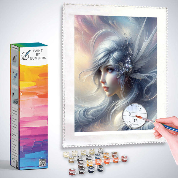 Paint by Numbers - Girl with hair ornament