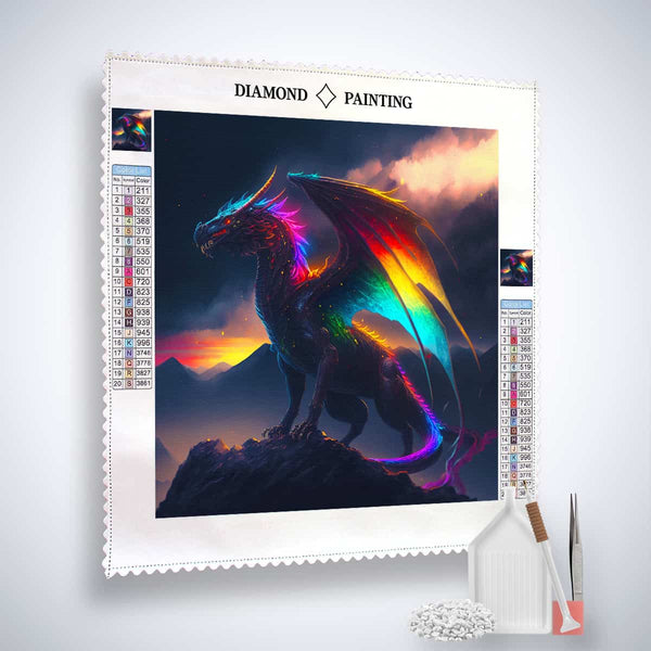 Diamond Painting Kit - Dragon Shadow Design with Enhanced Acrylic Diamonds and Professional Tools for Paint by Numbers Art