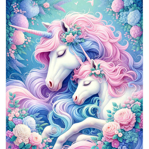 Paint by Numbers - Unicorn, mother and daughter