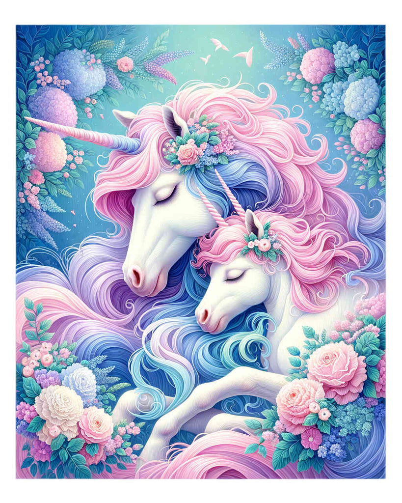 Paint by Numbers - Unicorn, mother and daughter