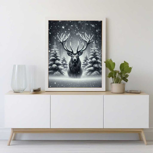 Paint by Numbers - Deer in the snow