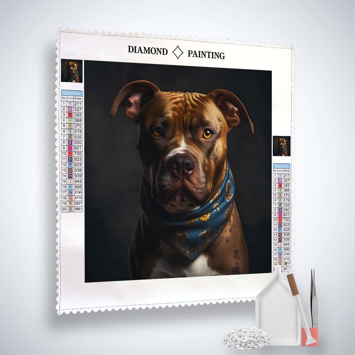 Diamond Painting - Harter Hund - gedruckt in Ultra-HD - Hund, Neu eingetroffen, Quadratisch, Tiere