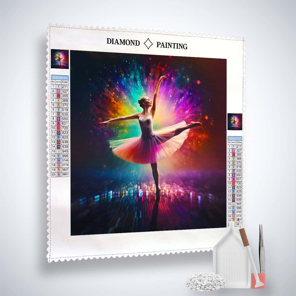 AB Diamond Painting - Frau tanzend bei Nacht - gedruckt in Ultra-HD - AB Diamond, Ballerina, Menschen, Neu eingetroffen, Quadratisch