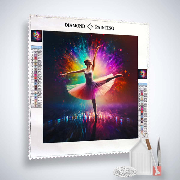 AB Diamond Painting - Frau tanzend bei Nacht - gedruckt in Ultra-HD - AB Diamond, Ballerina, Menschen, Neu eingetroffen, Quadratisch