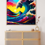 AB Diamond Painting - Regenbogenwelle - gedruckt in Ultra-HD - AB Diamond, Abstrakt, Meer, Neu eingetroffen, Quadratisch, SChiff