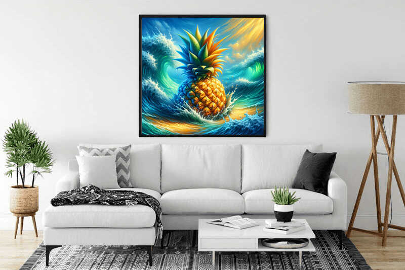 Paint by Numbers - Pineapple surrounded by water