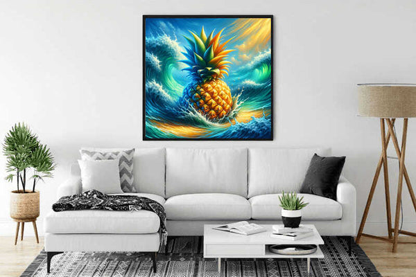 Paint by Numbers - Pineapple surrounded by water